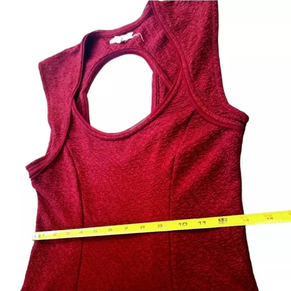 URBAN OUTFITTERS / SILENCE + NOISE Dress, Red Nylon Sleeveless Boho Casual, M - Picture 12 of 14